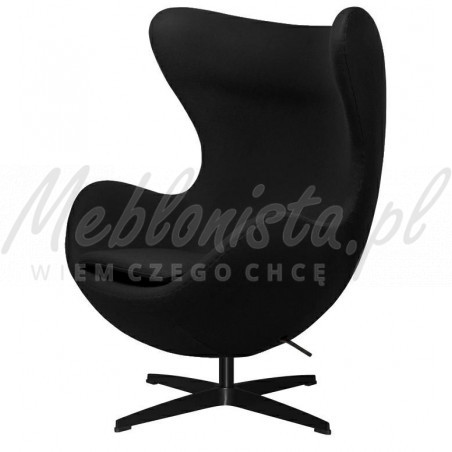 Fotel Egg classic wełna czarna podstawa