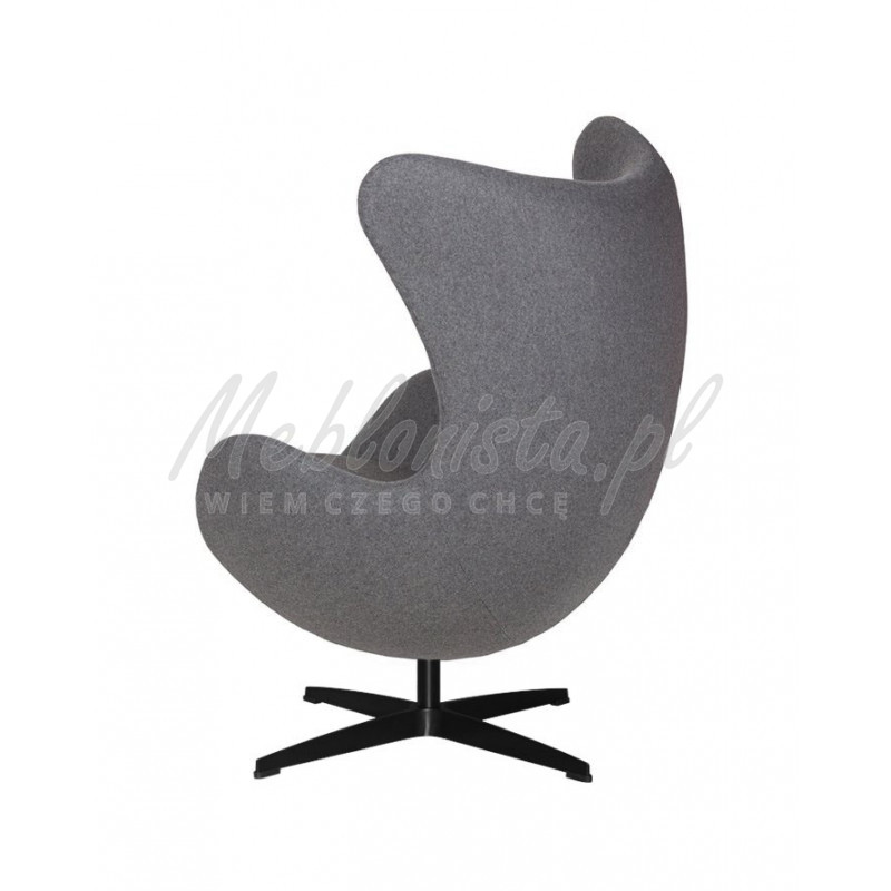 Fotel Egg classic wełna czarna podstawa