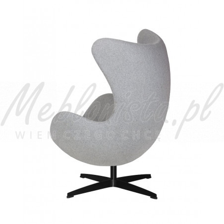 Fotel Egg classic wełna czarna podstawa