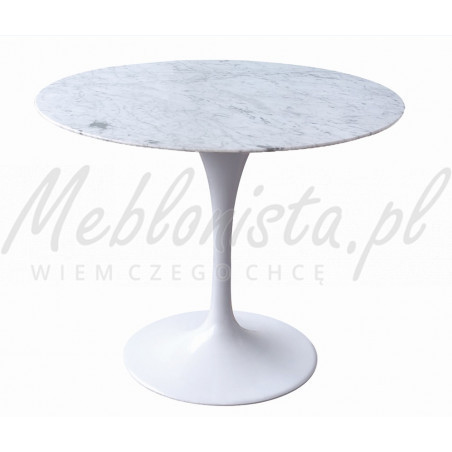 Stół inspirowany projektem Tulip z blatem z marmuru