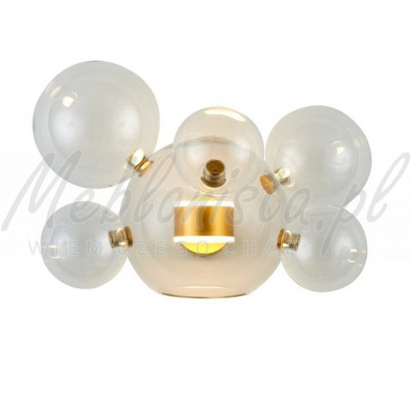 Lampa ścienna glamour Capri Bubbles 5+1 złota, chrom