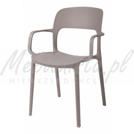 Krzesło z podłokietnikami z tworzywa Flexi