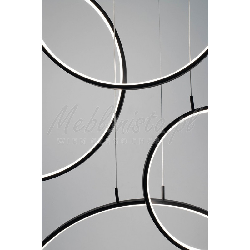 Lampa wisząca geometryczna led CIRCULO Six czarna