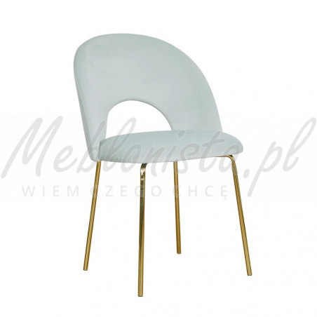 Krzesło Glamour tapicerowane Solie Velvet Original Gold