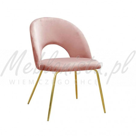 Krzesło Glamour tapicerowane Solie Ideal Gold