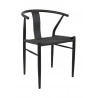 Krzesło boho Wishbone metalowe czarne