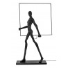 Lampa stojąca rzeźba Człowiek z kwadratem Human square
