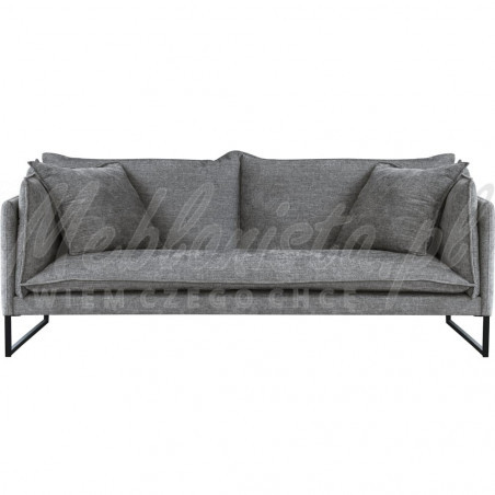 Designerska sofa z czarną podstawą i bokami Korund 3 os.
