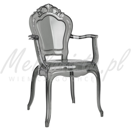 Krzesło glamour przezroczyste KING ARM