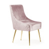 Krzesło glamour złote Tywin Slim Dekor z wysokim oparciem i siedziskiem