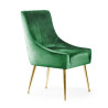 Krzesło glamour złote Tywin Slim z uchwytem, wysokim oparciem i siedziskiem