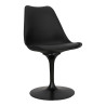 Krzesło Tulip Basic czarne z czarną poduszką