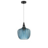 SZKLANA LAMPA WISZĄCA Monro NIEBIESKA vintage