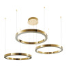 Lampa wisząca glamour Ring Circle 80+80+80 LED złota połysk