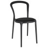 Krzesło designerskie czarne SLIM
