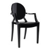 Krzesło Louis Inspirowane Louis Ghost czarne