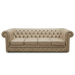 Sofa Chesterfield Normal, Skóra, 4-Osobowa | Meblonista.pl