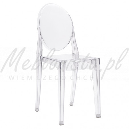 Krzesło przezroczyste Inspirowane Projektem Victoria Ghost