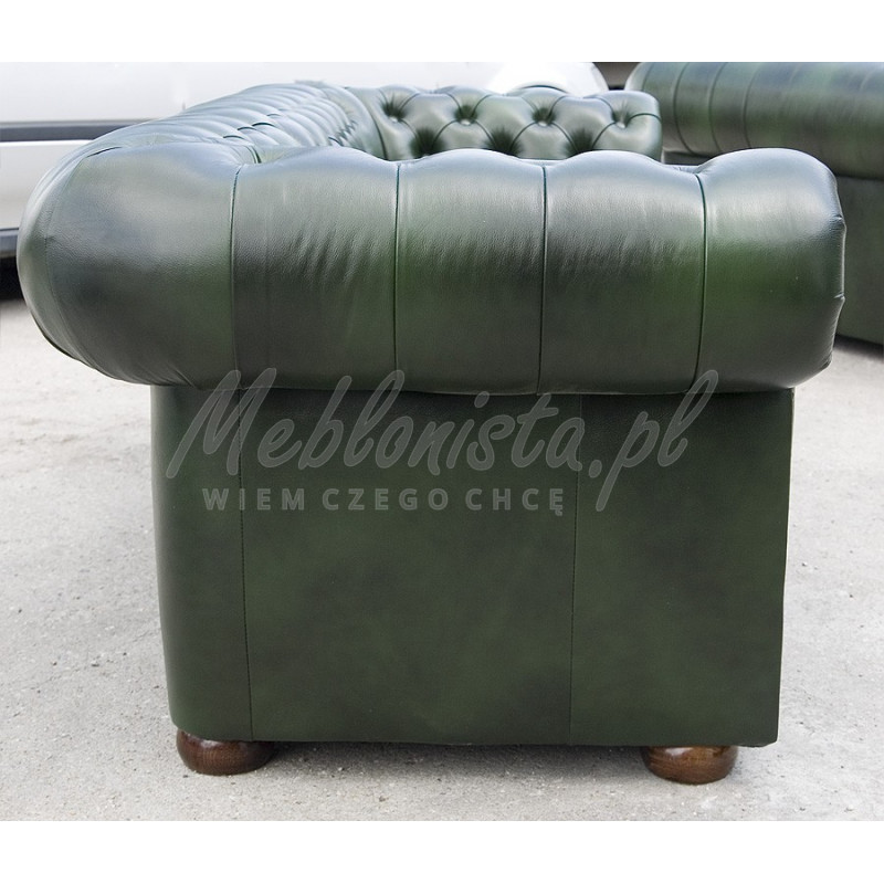 Sofa Chesterfield Classic skóra naturalna 3 osobowa